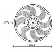 AVA Radiator Fan OL7564 for Opel Meriva (2010) 1.4 Ecotec
