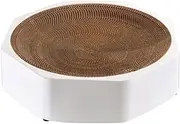 BLOODYRIPPA Cat Scratcher Cardboard, 2 in 1 Octagon Cat Scratch Pad Bowl Nest for Indoor Cats Grinding Claw, Durable Recycle Board for Furniture Protection, 42 x 10.5cm (1 Base+1 Pad)