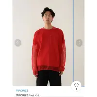 在飛比找蝦皮購物優惠-Beams Vaporize net knit red L