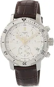 [Tissot] Mens PRS 200 Swiss Quartz Watch, Brown, Leather,19 (T0674171603101), Brown, Quartz Watch, Brown, Quartz Watch