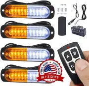 Luces De Stop Led Para Camiones 4 Pcs Rojo Blanco-Ámbar Para Luz De Posición NEW