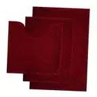 Bathroom Rugs Sets 3 Piece, Thick Fluffy 24"x16"+32"x20"+20"x20"UShape Burgundy
