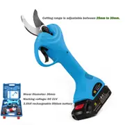 Above Land 30mm Cordless Rechargeable Electric Pruning Shears Secateur Branch Cutter Blue