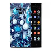 Skins Decal Wrap for Samsung Note 9 - Mixed Blue Bubbles Glass