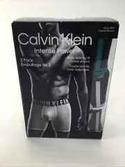 Calvin Klein Intense Power Men Cotton Stretch Boxer Brief 3Pack, Multicolor, Sm