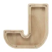 Wooden Letter Piggy Bank, Letter J, 1 Pcs