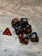 7 Piece Polyhedral Dice Set: Captain Marvel, Shimmer - Dungeons & Dragons Dice