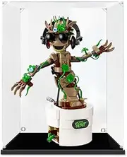 Acrylic Display Case for Lego 76297 Marvel Dancing Groot Figure Storage Box Dust Proof Glue Free