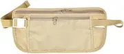 [XLMZL] Thin Money Belt Secure Travel Money Belt Bag Hidden Blocking Wallets Anti-Theft Passport Fanny Pack, Khaki