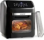 [Emperial] 12L Air Fryer Oven 1800W with Rotisserie, Dehydrator, Digital Display, Timer, 12 Pre-Set Modes and Adjustable Temperature Control for Healthy Oil Free & Low-Fat Cooking