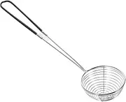 Stainless Steel Spider Strainer Ladle Filtering Spoon with Skid Handle for Cooking and Frying Home Kitchen Essential Easy to Clean and Scald Prevention