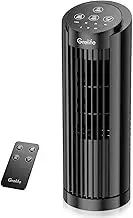 Grelife Tower Fan with Remote Control, Fast Cooling Desktop Fan, 90° Oscillation, 3 Speeds, 3 Wind Modes, Touch Screen, Auto Timer -Ideal for Home Office Bedroom