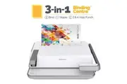 Fellowes Lyra 3-In-1 Manual Binding Centre Machine Plastic Comb White