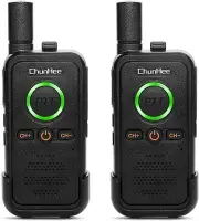 2 Pack Black Intercoms Wireless for Home Caregiver Pager Intercom for Elderly