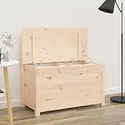 Classic Solid Wood Bench 80x41x77 cm - Pine Entryway Furniture with Ample Storage & Practical Backrest, Ideal for Living Room Seating or Dining Spaces