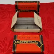 (2 Boxes) NEW Arrow T-32 Heavy Duty Staple Gun Tacker Fastener Tack Pointed VTG