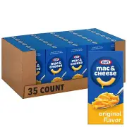 Kraft Original Mac N Cheese Macaroni and Cheese Dinner, 35 ct Pack, 7.25 oz Boxe