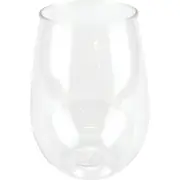 Clear Acrylic Stemless Wine Glass 450ml