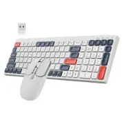 Bluetooth Wireless Keyboard and Mouse Combo Tri-Mode (BT5.1+BT5.1+2.4GHz) Typ...