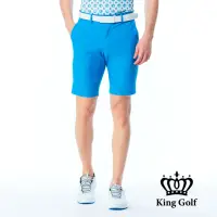 在飛比找momo購物網優惠-【KING GOLF】實體同步款-男款素面百搭修身彈性休閒短