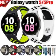 Silicone Watch Band Strap For Samsung Galaxy Watch 5 Pro 45mm 5 44mm Replacement