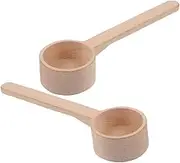 CIYODO Set of Wooden Salt Spoons Long Handle Measuring Spoon for Cooking Tea Leaves Milk Powder