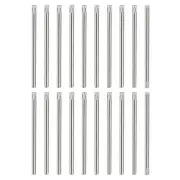 2x40mm 304 Stainless Steel Dowel Pins, 20Pcs Knurled Head Flat End Dowel Pin