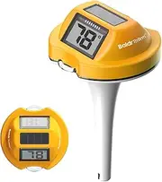 Pool Thermometer Solar Digital Floating, High Precision Large Screen Without Fogging with Double-Sided Display Screen for Swimming Pool, Aquarium, Spa, Hot Spring, Ponds(Yellow)