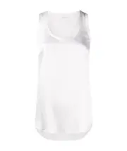 plain crew-neck tank top L White