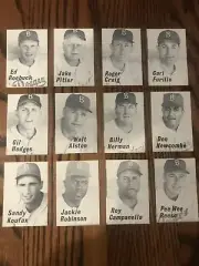1975 ED BRODER 1955 DODGERS WS CHAMPS ROBINSON COMPLETE SET 12 EXTREMELY RARE