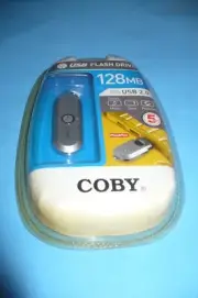Coby 128GB Ultra USB 2.0 Flash Drive, Silver -