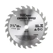 Lot of (3) Standard Size 7-1/4-inch Carbide Tipped 24 Tooth Circular Saw Blades