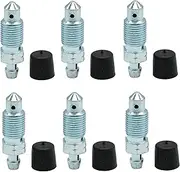 ZOK 6 PCS Brake Bleeder Screws, Quick Bleeders With Rubber Cap M10x1.0-35.1mm, Automotive Replacement Parts, H9410-6, 107392