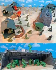 WWII Commandos Strike At Dawn Playset #3 "The Island" 54mm plastic toy soldiers