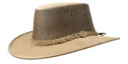 Barmah Foldaway Suede Cooler Leather Hat