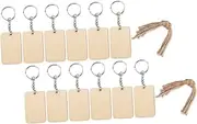 Angoily 60Pcs Blank Wooden Keychain Pendants for DIY Arts and Crafts Charms Durable Crafting Blanks for Keyrings for Parties and Family Activities