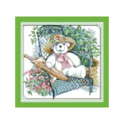 Poppy Crafts Cross-Stitch Kit - Elegant White Bear*