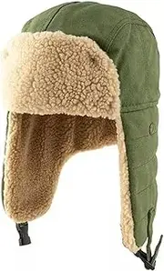 KJIASDFE Men Winter Warm Hat Unisex Female Winter Cycling Ear Protection Winter Men's Hat Skiing Outdoor Activitie,Green-One Size