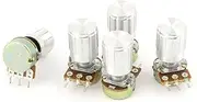 Aexit 5 (Potentiometer) Pcs B5K 5K Ohm 13mm Rotating Shaft 3 Terminals Rotary Audio Single Linear (45ry318qf339) Taper Potentiometer
