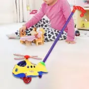 Helicopter Hand Pushing Toy Educational Hand Push Plane Car Toy for Children