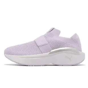 【PUMA】訓練鞋 Enlighten Strap Wns 紫 白 女鞋 室內運動鞋 多功能 忍者鞋 無鞋帶(37767403)