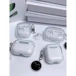 有趣的卡通貓保護套適用於 AIRPOD 保護套 AIR APPLE PRO 3 適用於 2 3RD PODS 透明可愛