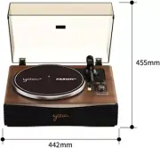 Paron Record Player Vintage Turntable for Vinyl Records with Built-in Speakers B