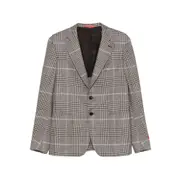 [Isaia] Isaia Checked Two-button Blazer 48 IT GREY