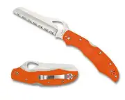 Byrd Cara Cara Rescue 2 Knife BY17SOR2 3.88" Serrated Blade Orange FRN Handle