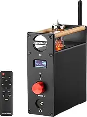 AIYIMA T8 6N3 Digital Tube Preamplifier Bluetooth 5.0 Hi-Fi Headphone Vacuum Tube Preamp for Home Audio Amplifier Wireless Receiver Audio Decoder Preamp PC-USB DAC APTX with Remote Control