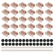 Self-Closing Cabinet Hinges Semi-Overlay 1/2 Inch, 60 Pcs Hinge, Copper Tone