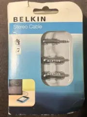 Belkin Stereo RCA to 3.5mm AUX Audio Speaker Cable 2.1m 7ft Chrome Connectors