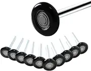 Ohamtes 10 Piece, 2" Black Roller, 6" Stem, 6200ZZ Bearing Sealed Nylon Garage Door Roller, Remote Control Door Roller
