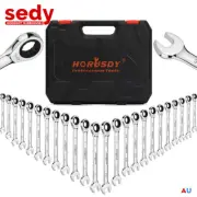 6-18 mm & 1/4” to 3/4“ Ratcheting Spanner Set Metric SAE Combination Wrenches